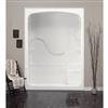 Mirolin Madison 60 Inch 1-piece Acrylic Shower Stall with seat-Left Hand