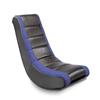 Ace Bayou Black Adult Video Rocker with Blue Mesh Racing Stripe