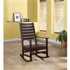 Monarch Specialties Cappuccino 43 Inch H Slat Back Rocking Chair