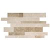 Modamo Interlock Ivory Noce Ceramic Mosaic - 19 inches x 12.25 inches