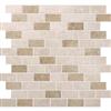 Modamo Ivory Noce Ceramic Mosaic - 1 inch x 2 inches