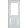 Stanley Doors Half Lite Cutout 2-Panel Painted Steel Entry Door