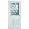 Stanley Doors Half Lite 2-Panel Painted Steel Entry Door