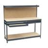 Edsal 6 Ft. 72 in. W x 24 in. D x 60 in. H Heavy Duty Workbench with Double Drawer