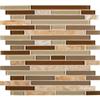 MSI Stone ULC Honey Caramel Interlocking Glass/Stone Mesh-mounted Mosaic Wall Tile