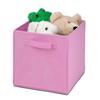 Honey-Can-Do International 4 pack Non-woven foldable cube- pink
