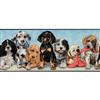 The Wallpaper Company 10.25 In. H Multi Colored Playful Puppies Border