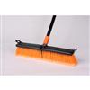 HDX 18 in Rough Surface Poly Push Broom, Black/Orange - 18 Inch