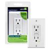 Leviton - Decora Decora SmartLock Pro Slim Self-Test GFCI Receptacle with Wallplate 15A, in White