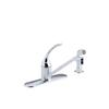 Kohler Coralais Single-Control Kitchen Sink Faucet With 10 Inch Spout, Color-Matched Sidespray...