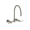 Kohler Hirise Stainless Wall Mount Bridge Kitchen Faucet