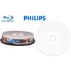 Philips Blu-Ray White Inkjet Printable 4X 25GB BD-R Media 10 Pcs