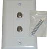 Wall Plate for RG6 (TV) Double with Nails