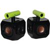 Adsum Audio Detonator 2-Piece Bookshelf Speaker System (DET02BKLG02) - Black/Lime Green