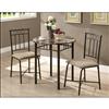 Monarch Transitional 3-Piece Bistro Set (I 3045) - Cappuccino / Bronze