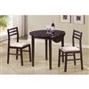 Monarch Transitional 3-Piece Dining Set (I 1009) - Cappuccino