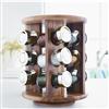 Whole Home®/MD Acacia Wood Revolving Spice Rack with chrome lids