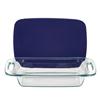 Pyrex® Easy Grab 2-Quart Oblong - Blue Plastic Cover