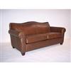 Whole Home®/MD ‘Londonderry' Leather Small Sofa with Round Legs