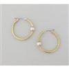 Napier® Pearl Pave Clickit Hoop Earring