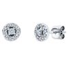 Round Diamond Cluster Earrings (0.23 ctw) 14-kt White Gold