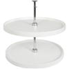 Knape & Vogt Full Round 2 Shelf Poly Lazy Susan - 24 Inches Diameter