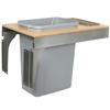 Knape & Vogt Single 35 Quart Bin Platinum Soft-Close Top-Mount Waste and Recycling Unit - 14....
