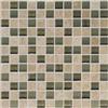 Modamo Noce Ceramic Glass Blend Mosaic - 1 inch x 1 inch