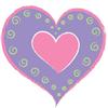 WallPOPs Purple Heart of Hearts Wall Appliques