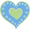 WallPOPs Blue Heart of Heats Wall Appliques