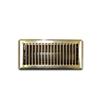 Modern Homes 4 Inch x 10 Inch Brass Floor Register 6-Pack