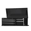 International 56 Inch 6 Drawer Black Top Chest