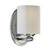 Illumine 1 Light Wall Sconce Steel Finish Frost Glass Shade