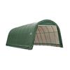 ShelterLogic Green Cover Round Style Shelter - 14 Feet x 28 Feet x 12 Feet