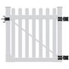 WamBam Traditional 4ft H x 4ft W Premium Vinyl Classic Picket Gate w/ Powder Coated Stainless Steel...
