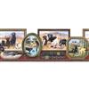 The Wallpaper Company 10.25 In. H Earth Tone Framed Dogs Border