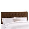 Skyline Furniture MFG. King Tufted Headboard in Shantung Chocolate