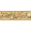 The Wallpaper Company 6.13 In. H Brown Earth Tone Floral Trail Border