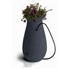 Algreen Cascata 65 gallon Decorative Rain Barrel with Integrated Planter - Slate Grey