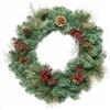INSTYLE HOLIDAY 44" Prelit 50 Lights Clear Lodge Berry Wreath