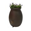 ALGREEN 50Gal Brownstone Brick Colour Castilla Rain Barrel, with Built in Planter