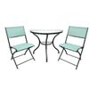 3 Piece Eclipse 1/2 Table Bistro set with Folding Chairs