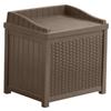 SUNCAST 3.4 Cu. Ft Resin Wicker Storage Deck Box, with Seat