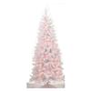 INSTYLE HOLIDAY 6.5' White 200 Multi Lights White Flocked Tinsel Prelit Christmas Tree
