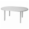 GRACIOUS LIVING 62" x 38" Resin White Dining Table