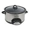 CROCKPOT 5.0 Quart Stainless Steel Round Digital Slow Cooker