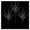 3 Piece Set 60 Lights Iced Beads Twig Pathmarkers