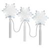 GEMMY 3 Piece Set LED Colour Changing Snowflake Pathway Markers