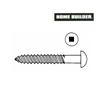 HOME BUILDER 100 Pack #8 x 1/2" Zinc Plated Round Head Socket Wood Screws