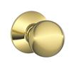 SCHLAGE LOCK Bright Brass Orbit Dummy Door Knob